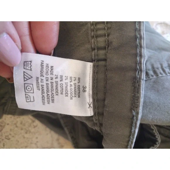 Unionbay Cargo Shorts Men‎ 38 Green Utility Pockets Work Casual Skater Travel - Picture 6 of 8